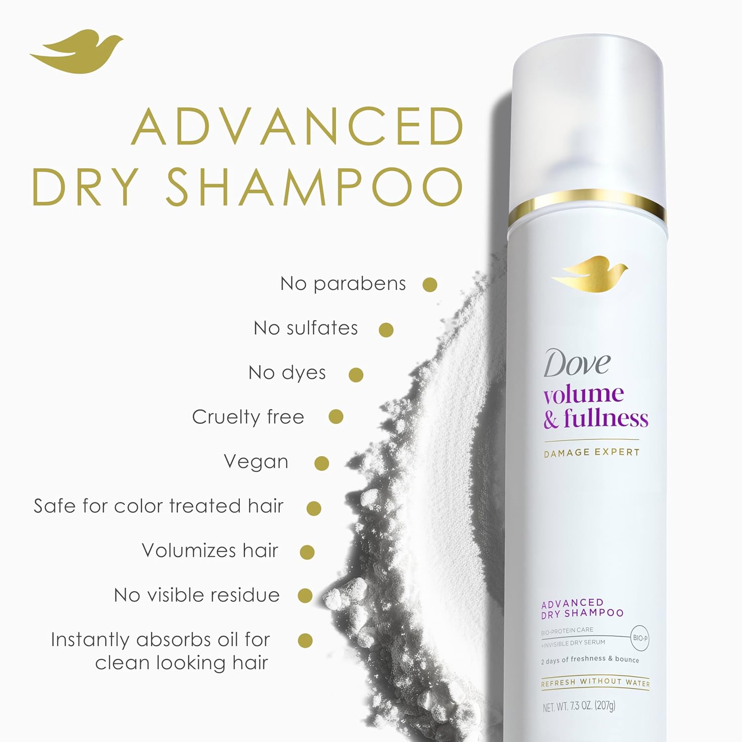 no white residue formula with no cast on dark or light hair