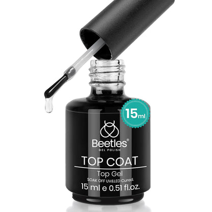 no-wipe clear gel top coat that cures under uv/led lamp to a glossy finish