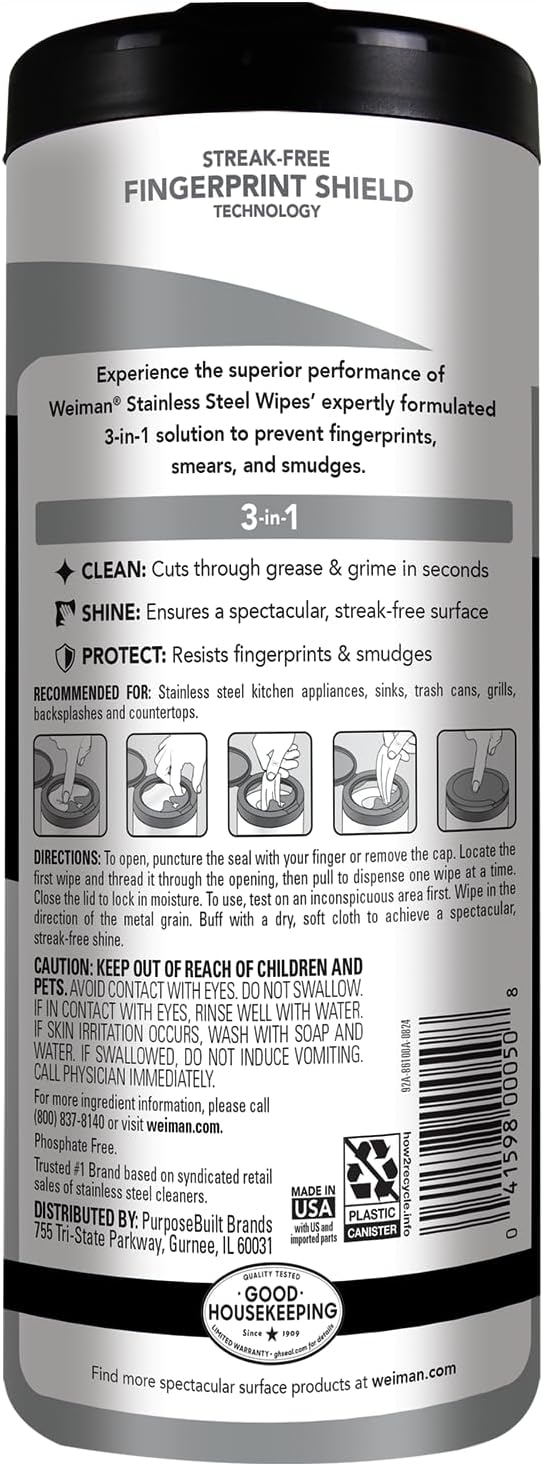 non-abrasive, scratch-free formula safe for all stainless finishes including black stainless