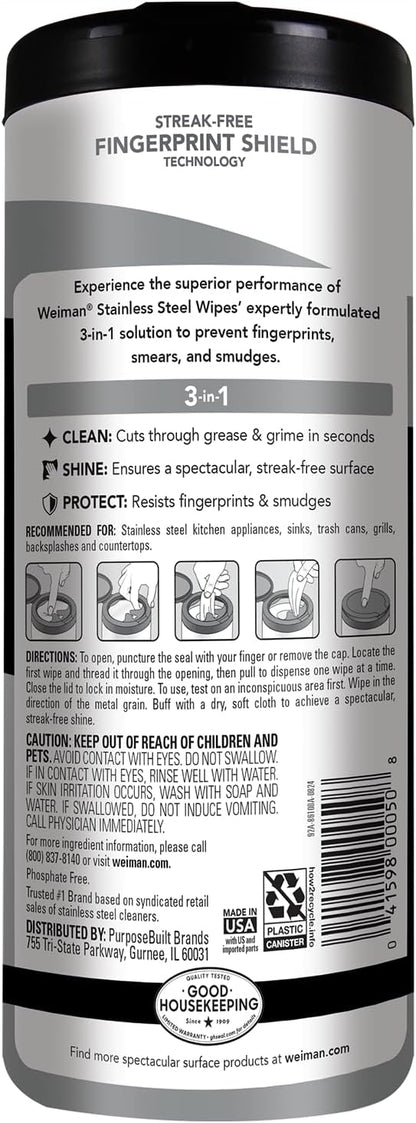 non-abrasive, scratch-free formula safe for all stainless finishes including black stainless