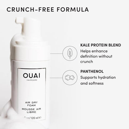 non-crunchy, soft-touch finish unlike traditional styling mousses