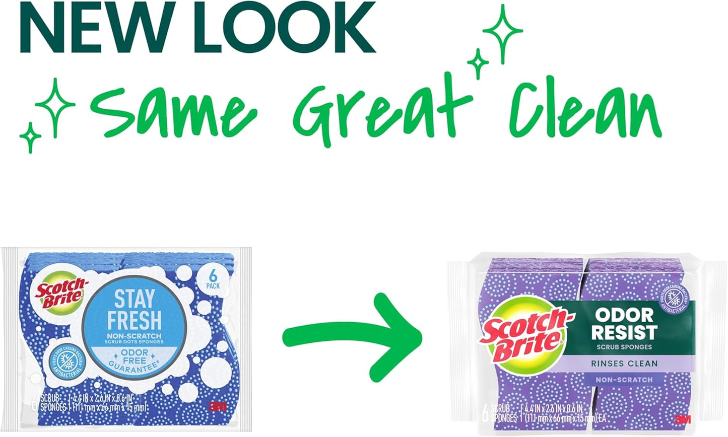 non-scratch scrub dot surface safe for nonstick cookware, glass, countertops, tubs, and showers
