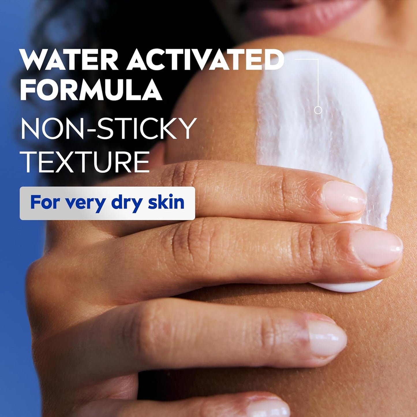non-sticky, non-greasy finish on skin