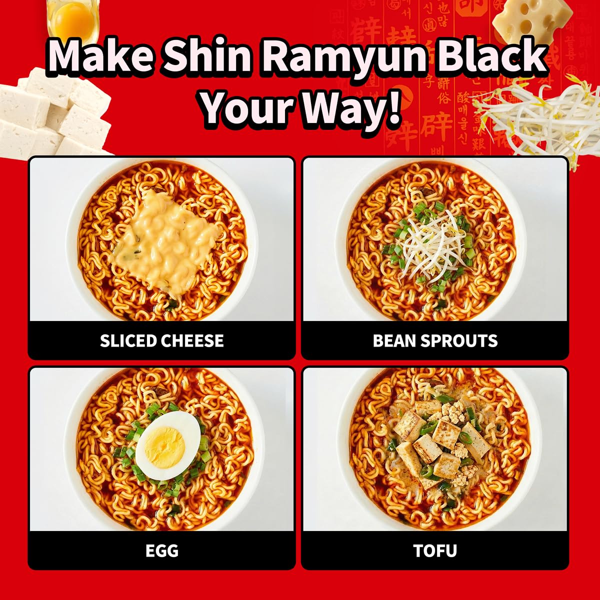 Nongshim Shin Black Noodle Soup – Single-Serve Spicy Bowl for Camping Trips and Glamping Nights, Pack of 6