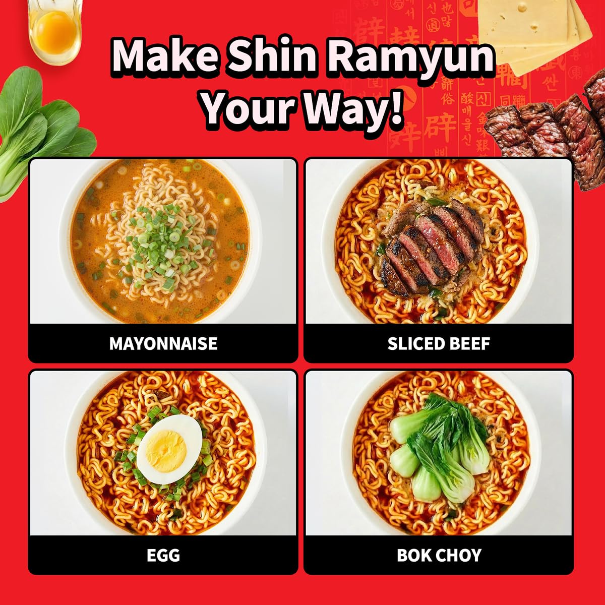 Nongshim Shin Ramyun Korean Instant Noodles – Fun Birthday Gift for Her, Quick Cozy Pantry Treat