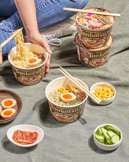 Nongshim Tonkotsu Ramen with Kuromatsu Black Garlic Oil Noodle Big Bowl, 3.56 Ounce (Pack Of 6) – Office Break Room Pantry Staple for Workday Fuel