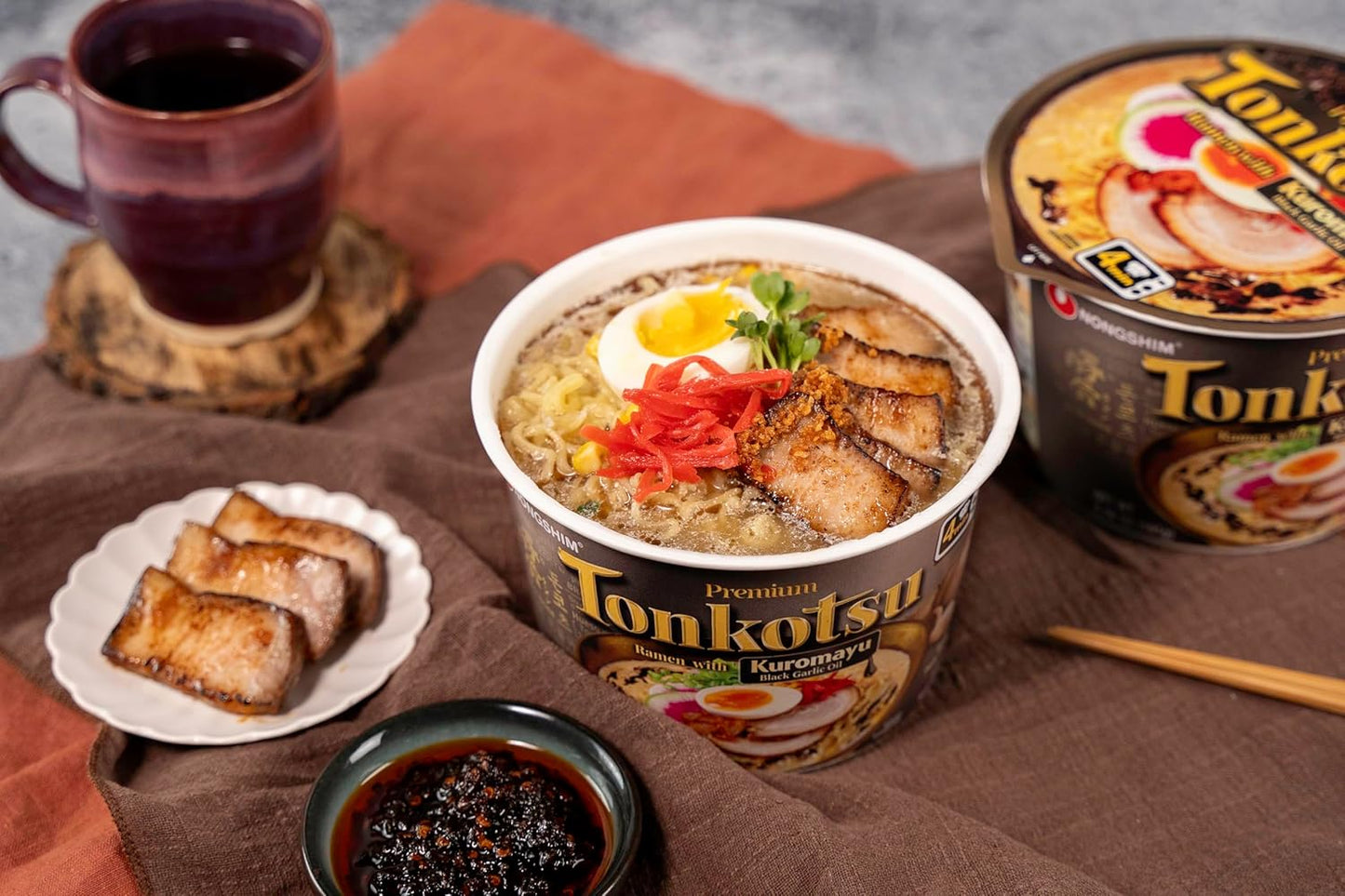 Nongshim Tonkotsu Ramen with Kuromatsu Black Garlic Oil Noodle Big Bowl, 3.56 Ounce (Pack Of 6) – Office Break Room Pantry Staple for Workday Fuel