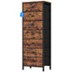 Rustic Brown - 11.8"D x 15.8"W x 43.3"H (7 Drawers)
