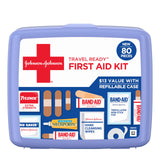 BAND-AID Brand Portable Emergency First Aid Kit – Compact Medical Supplies for Road Trips, Campsites & Fishing Trips