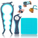 Blue and Grey - 3 Pcs: 1 Jar opener+1 Bottle Opener+1 Gripper Pad