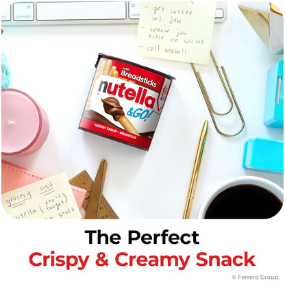 Nutella & GO! Hazelnut Spread Snack Cups – Ready-to-Give Holiday Gift Basket Stuffer, 24 Bulk Snack Packs