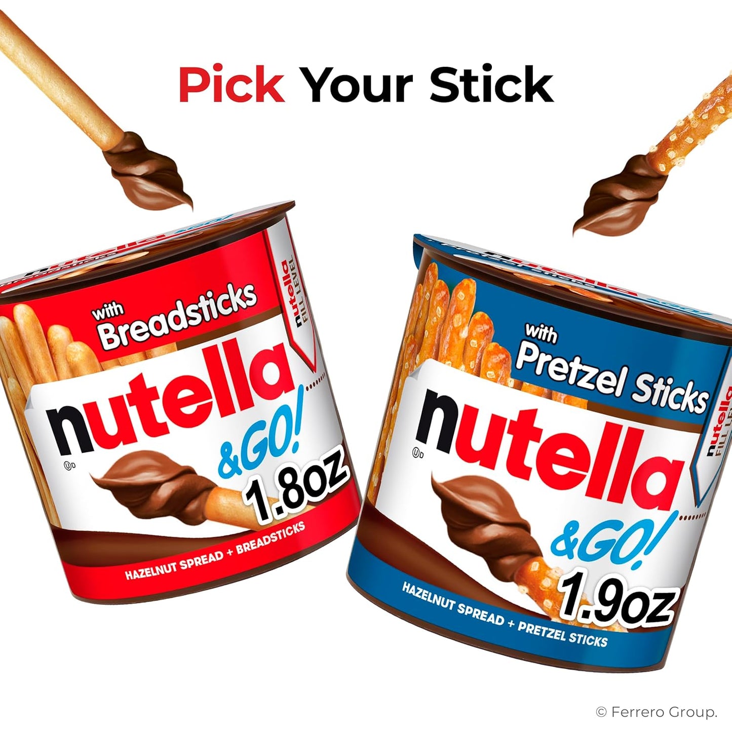 Nutella & GO! Pretzel Sticks with Hazelnut Spread Cups – Lunchbox Snack Pack for Kids, 24-Count 1.9 oz Portions