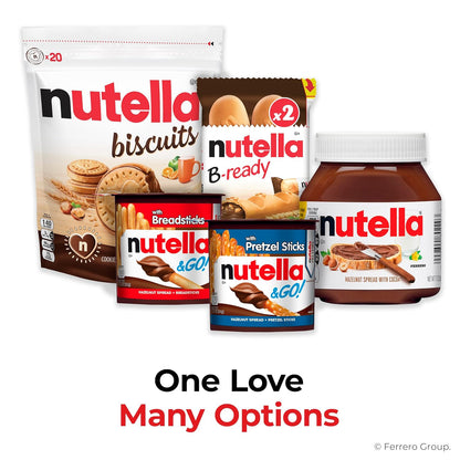 Nutella & GO! Pretzel Sticks with Hazelnut Spread Cups – Lunchbox Snack Pack for Kids, 24-Count 1.9 oz Portions