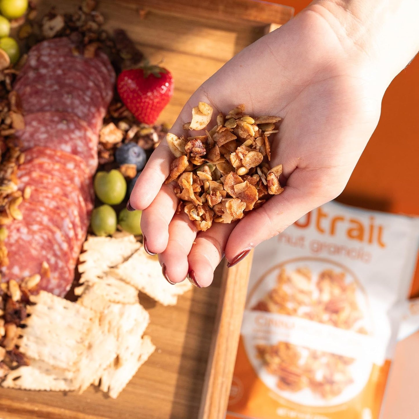 NuTrail Cinnamon Pecan Nut Granola – Mindful Keto Pantry Staple for Low-Carb Breakfast Rituals