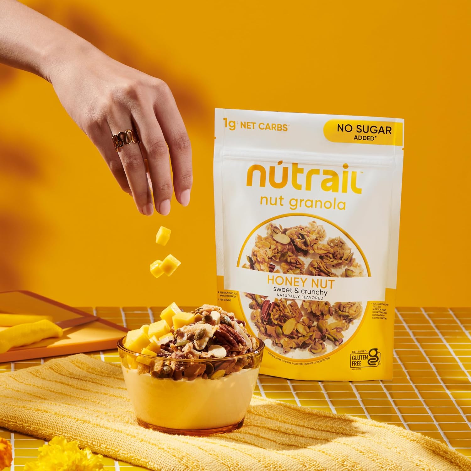 NuTrail Honey Nut Granola – Mindful Low-Carb Breakfast Bowl for Keto Wellness Routines