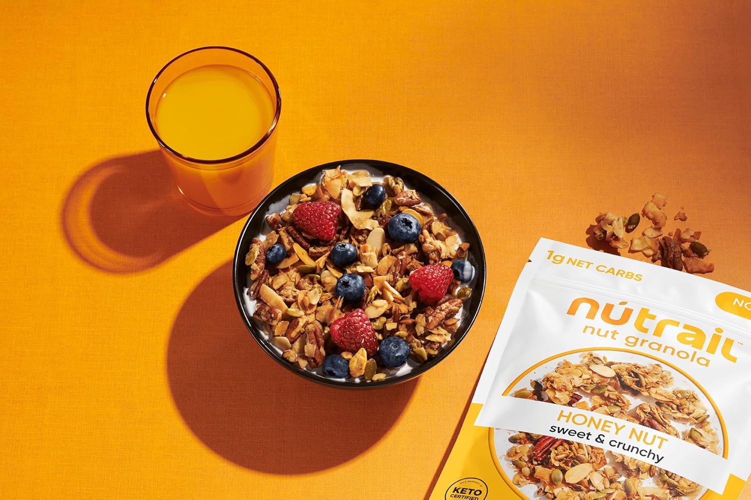 NuTrail Nut Granola Cereal – Portable Resealable Snack for Camping Trips and Trail Mornings