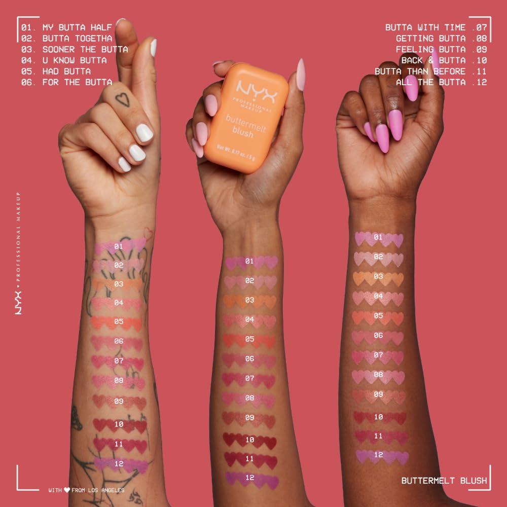 NYX Professional Makeup Buttermelt Powder Blush - Thoughtful Birthday Gift for Her with Vegan Cruelty-Free Formula