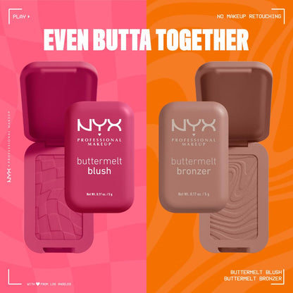 NYX Professional Makeup Buttermelt Powder Blush - Thoughtful Birthday Gift for Her with Vegan Cruelty-Free Formula