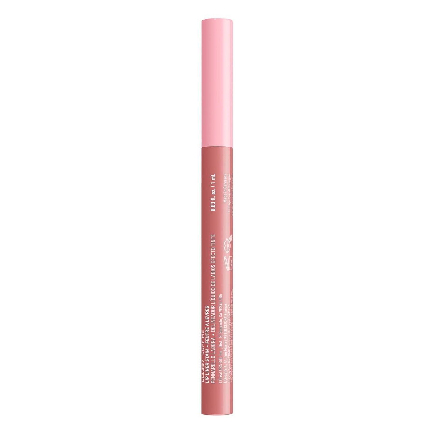 NYX PROFESSIONAL MAKEUP Lip Lingerie Liner Stain — Self-Care Beauty Ritual, Hydrating Glycerin Lip Stain for Mindful Routines
