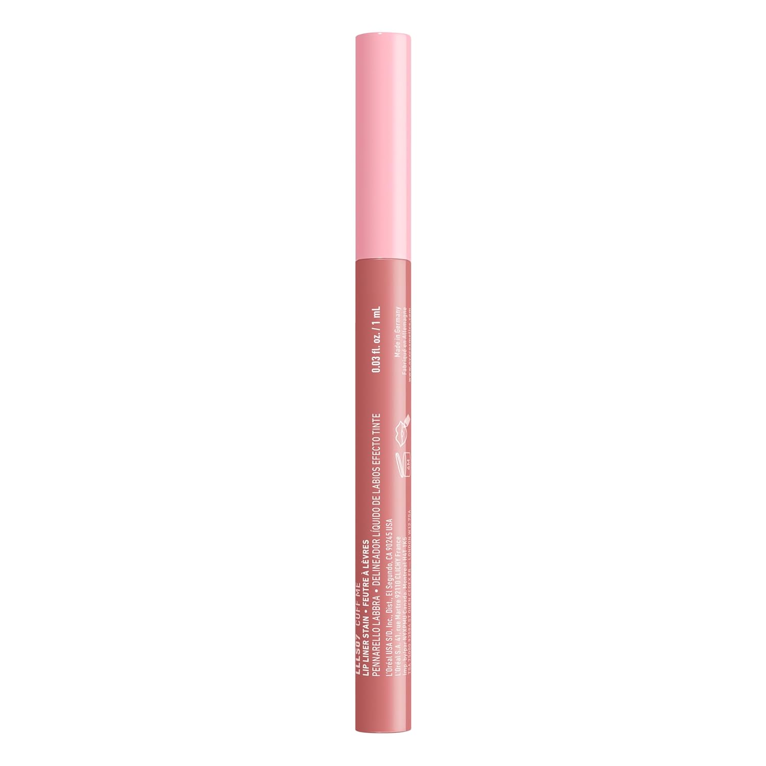 NYX PROFESSIONAL MAKEUP Lip Lingerie Liner Stain — Self-Care Beauty Ritual, Hydrating Glycerin Lip Stain for Mindful Routines