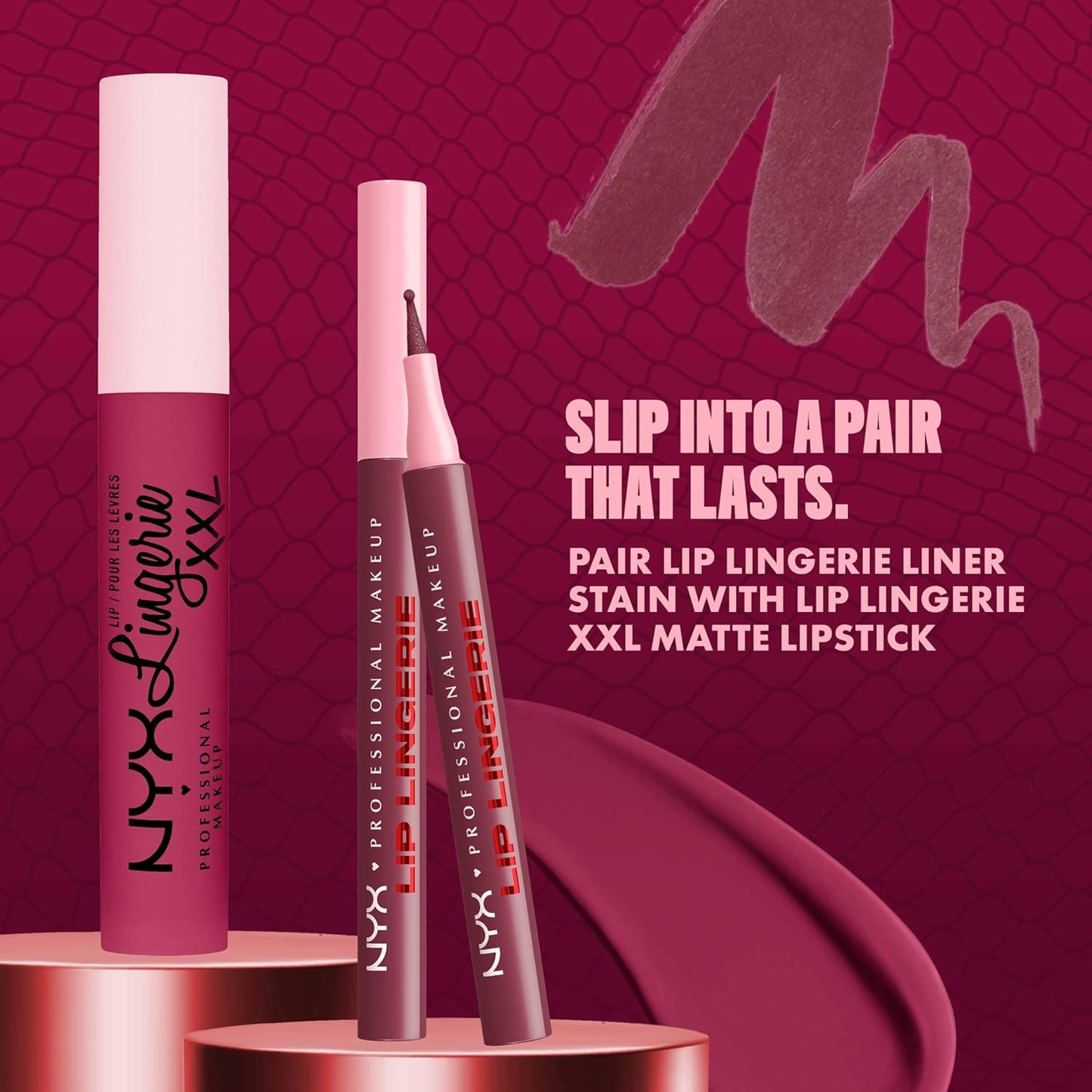 NYX PROFESSIONAL MAKEUP Lip Lingerie Liner Stain — Self-Care Beauty Ritual, Hydrating Glycerin Lip Stain for Mindful Routines