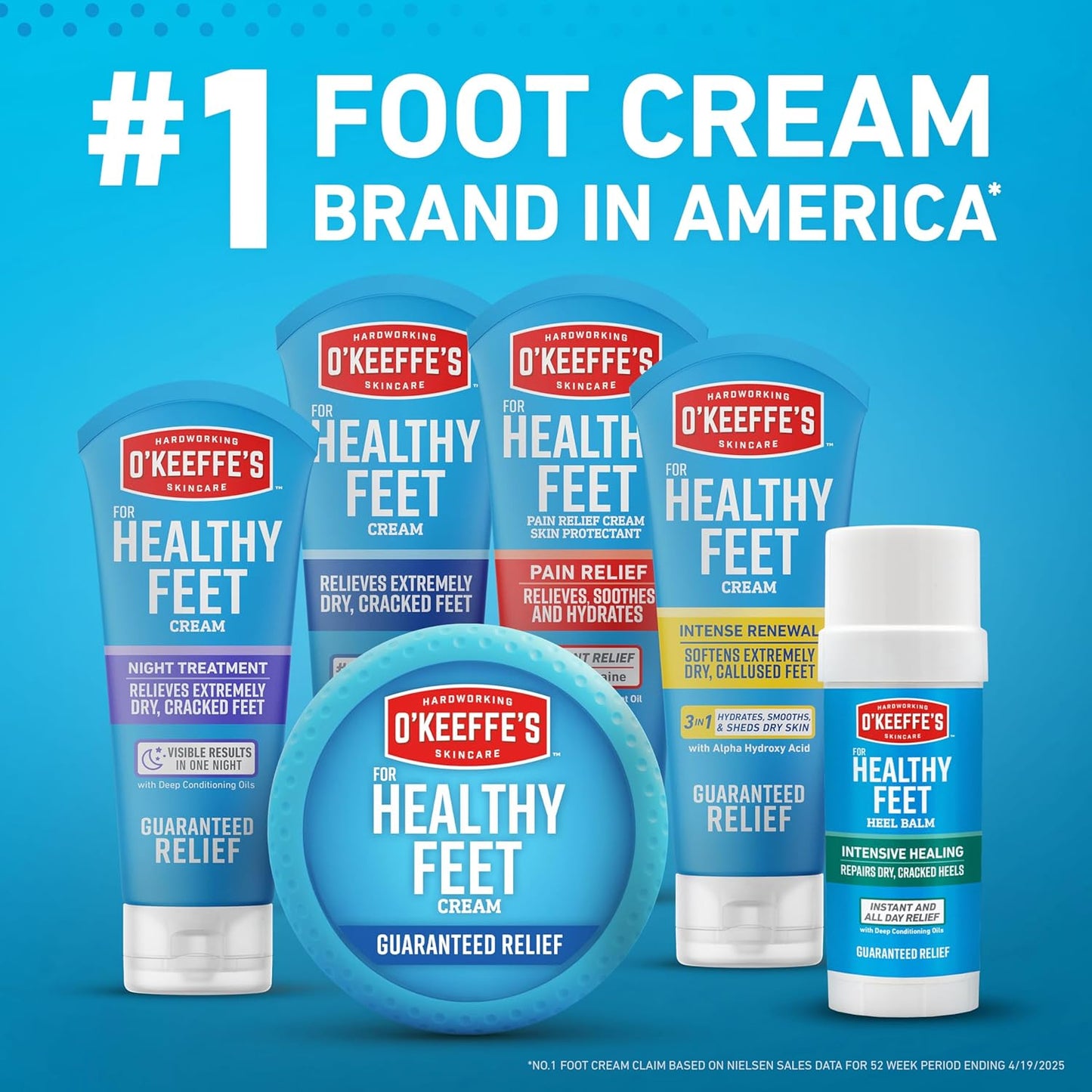 O'Keeffe's for Healthy Feet Foot Cream – Bedtime Self-Care Ritual for Cracked Heels, Overnight Repair Treatment