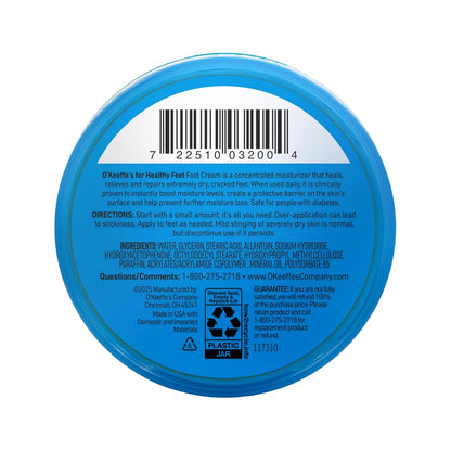 O'Keeffe's for Healthy Feet Foot Cream – Bedtime Self-Care Ritual for Cracked Heels, Overnight Repair Treatment
