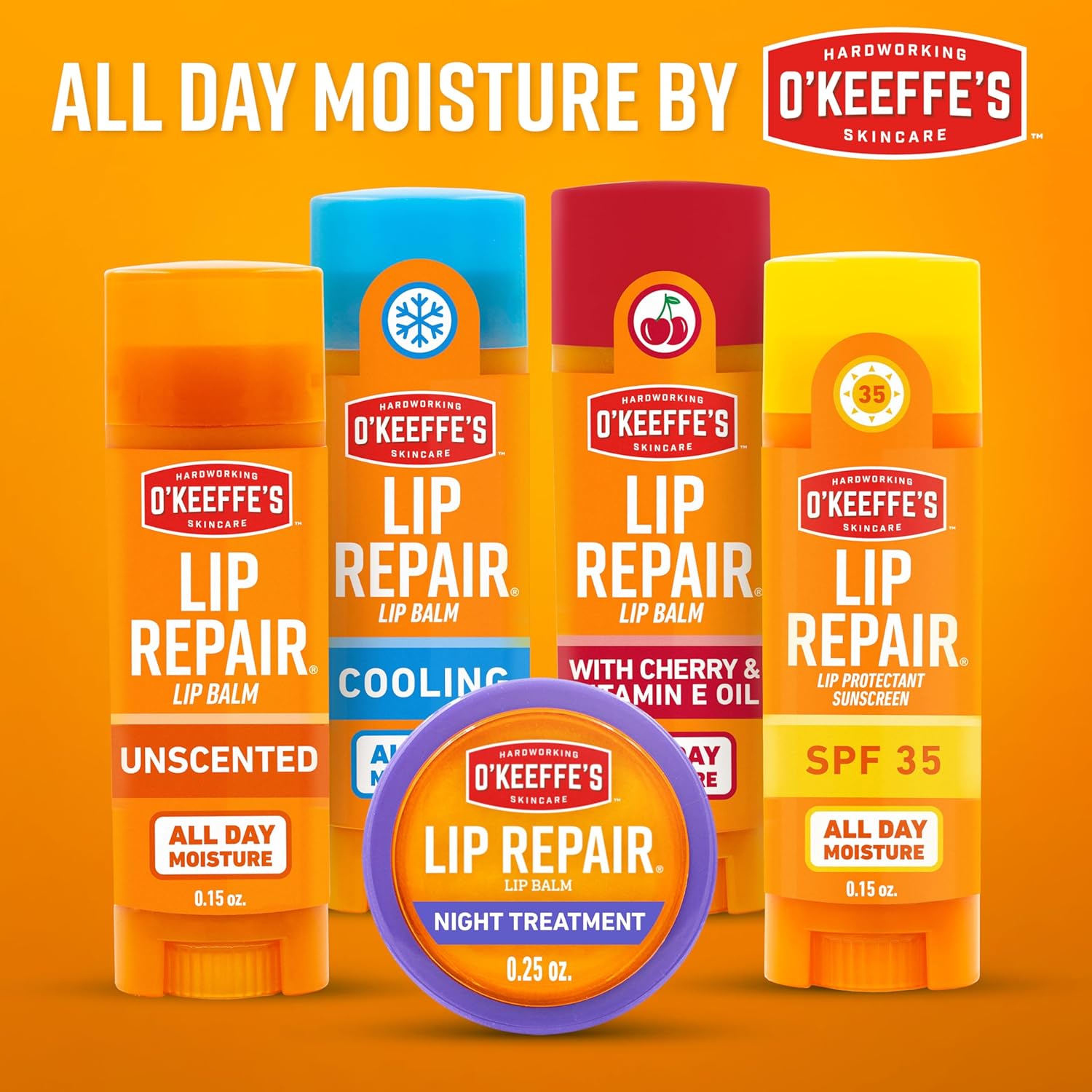 O'Keeffe's Lip Repair Unscented Stick - Single-Step Lip Care for the Capsule Bathroom