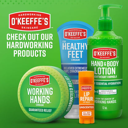 O'Keeffe's Lip Repair Unscented Stick - Single-Step Lip Care for the Capsule Bathroom