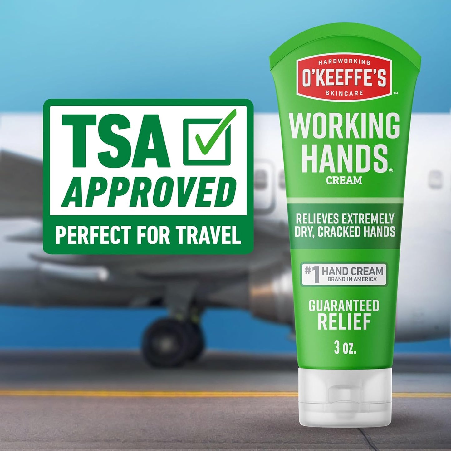 O'Keeffe's Working Hands Hand Cream – Portable Repair Cream for Job Site and Workshop Use, 3 oz Tube