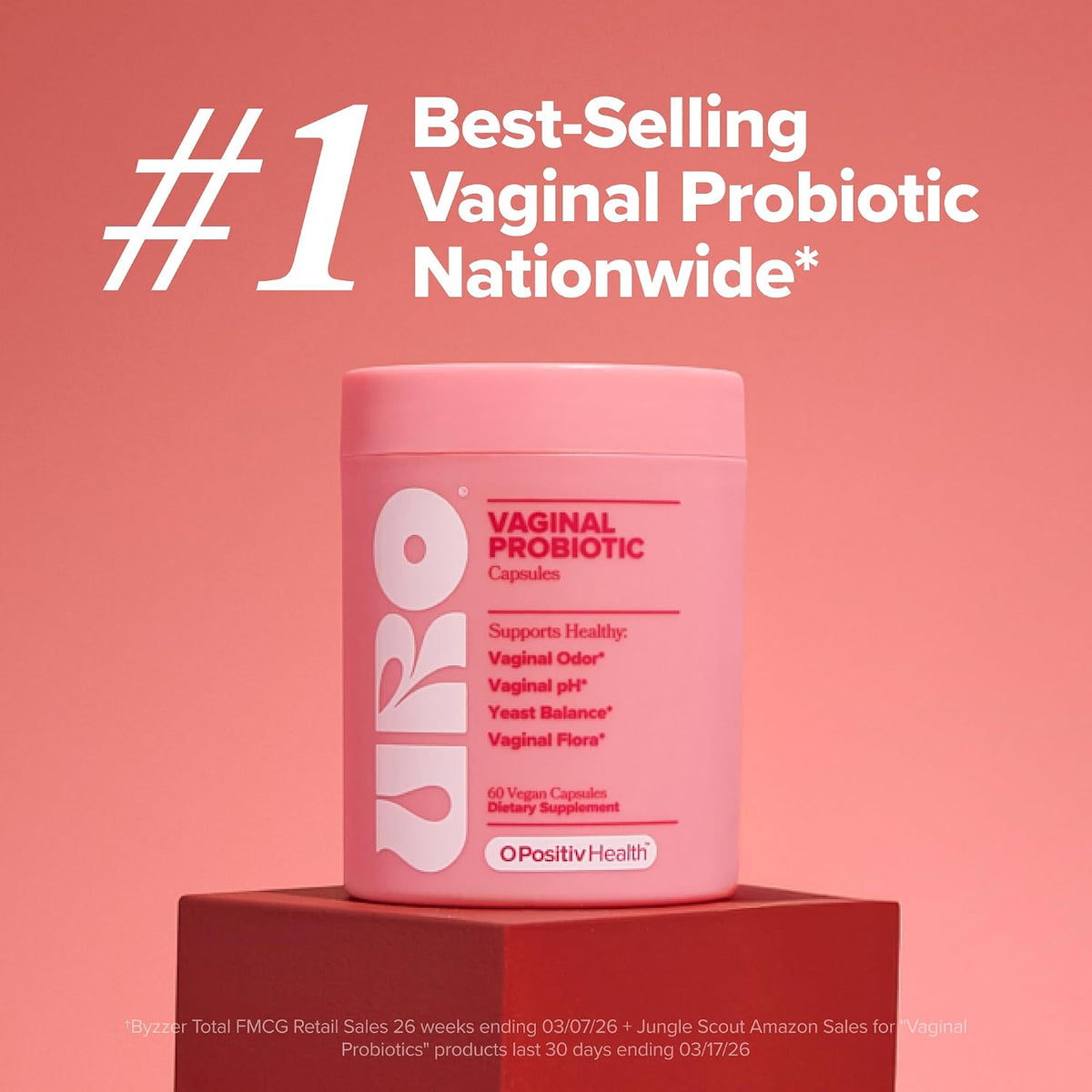 O Positiv URO Vaginal Probiotics – Thoughtful Self-Care Gift for Her, 30-Day Supply