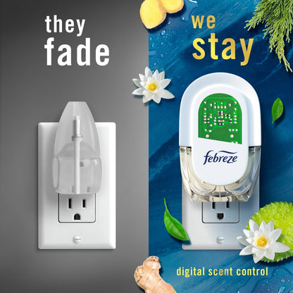 odor-fighting scented oil refill system available in 1-pack and 2-pack configurations