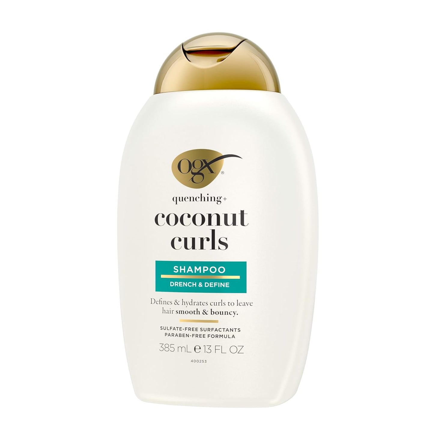 OGX Coconut Curl Shampoo – Daily Self-Care Wash for Coily and Wavy Textures, Hydrating 13 fl oz