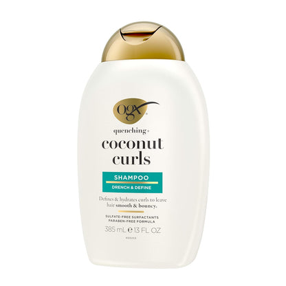 OGX Coconut Curl Shampoo – Daily Self-Care Wash for Coily and Wavy Textures, Hydrating 13 fl oz