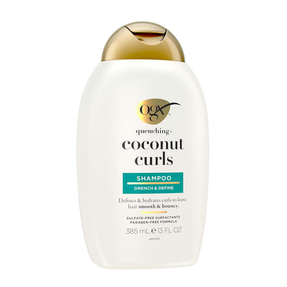 OGX Coconut Curl Shampoo – Daily Self-Care Wash for Coily and Wavy Textures, Hydrating 13 fl oz