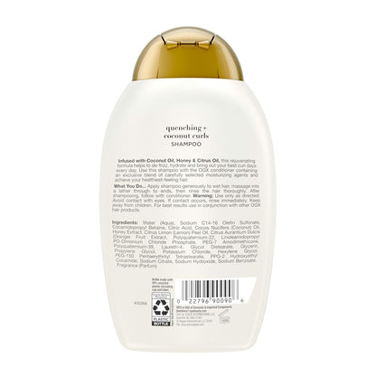 OGX Coconut Curl Shampoo – Daily Self-Care Wash for Coily and Wavy Textures, Hydrating 13 fl oz