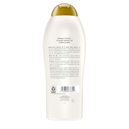 OGX Coconut Miracle Oil Conditioner – Nightly Hair Repair Ritual for Dry, Frizzy Strands