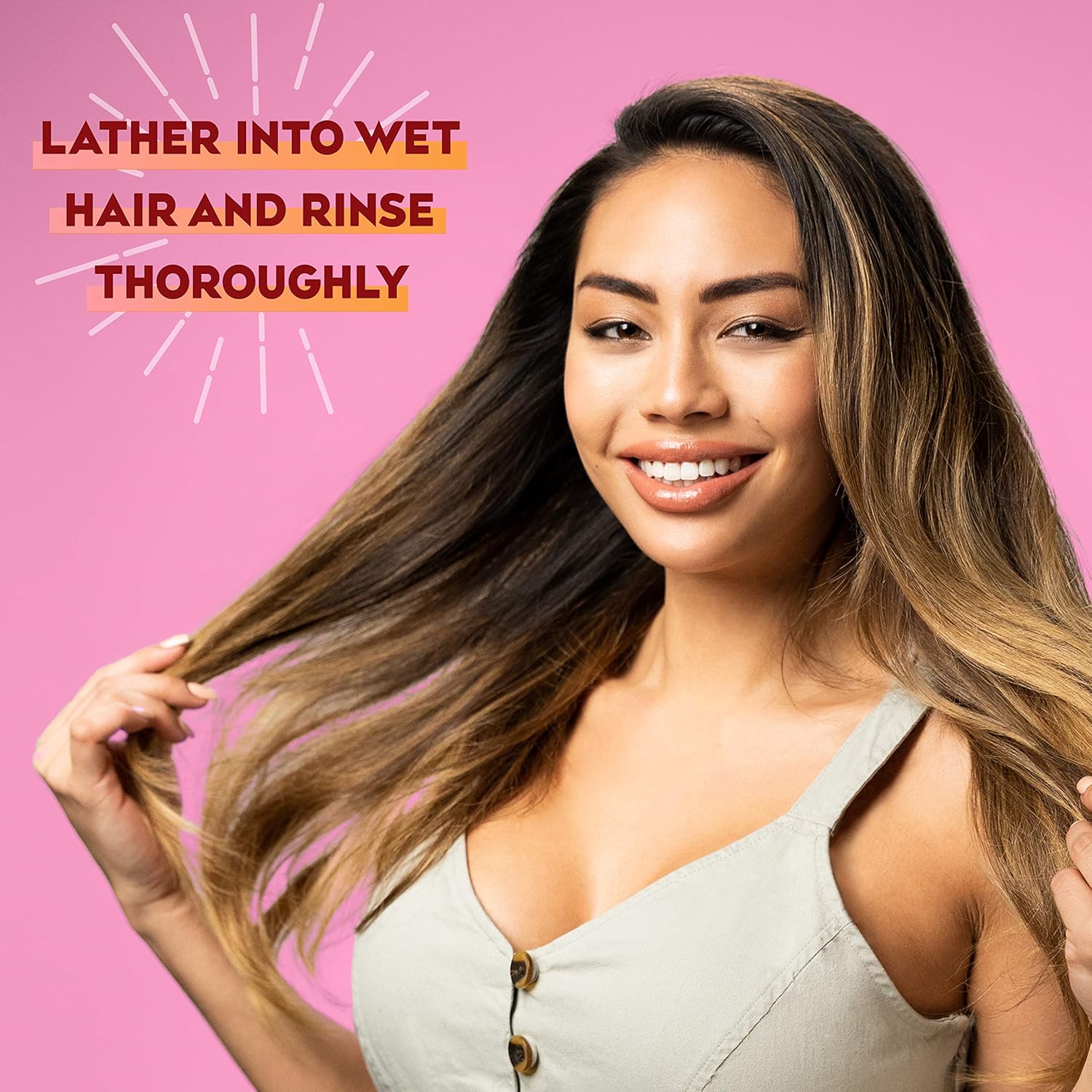 OGX Frizz-Free + Keratin Smoothing Oil Shampoo – Thoughtful Birthday Gift for Women with Frizzy Hair, 13 Fl Oz