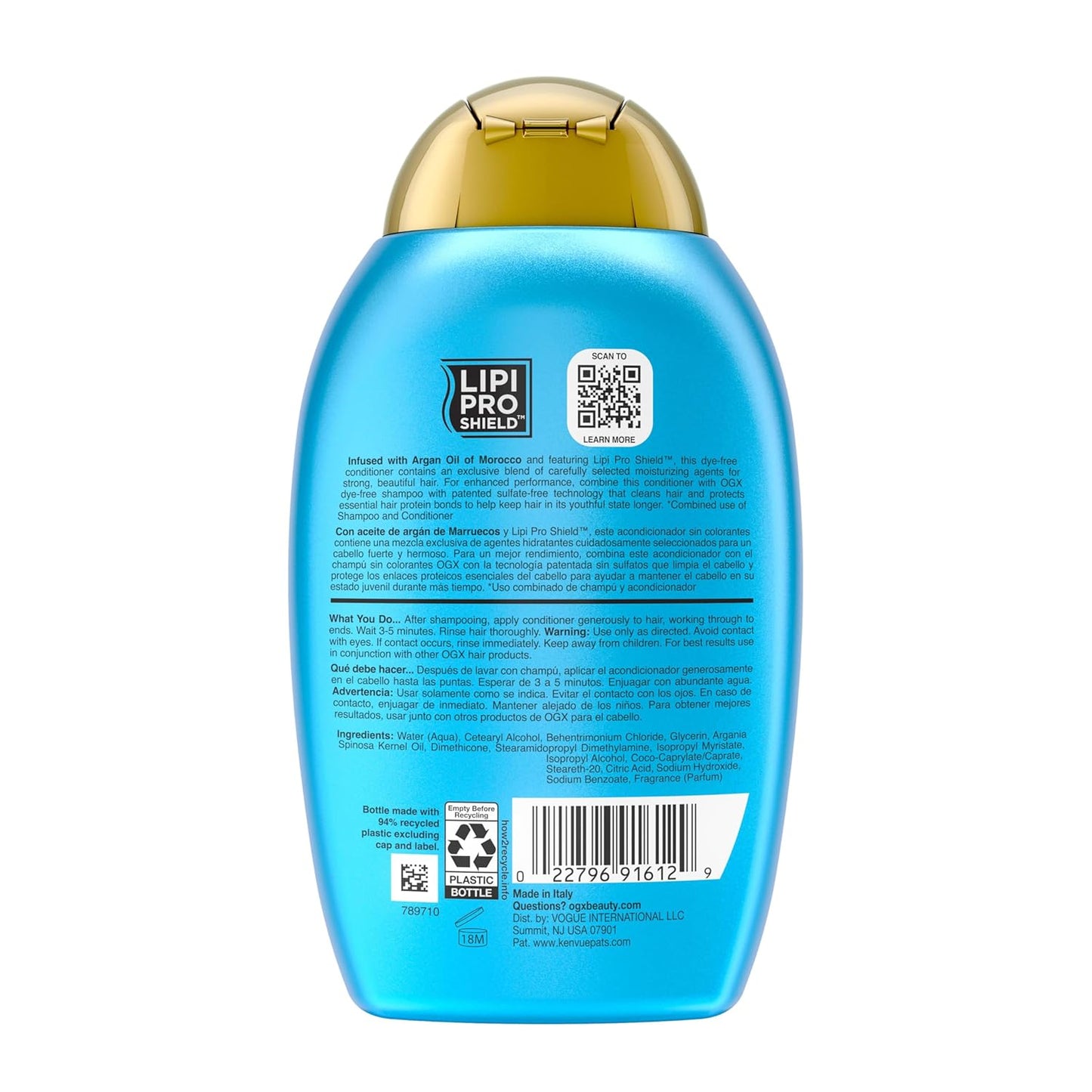 OGX Renewing + Argan Oil of Morocco Conditioner – Premium Argan Oil Blend for Frizz-Free Shine, 13 fl oz