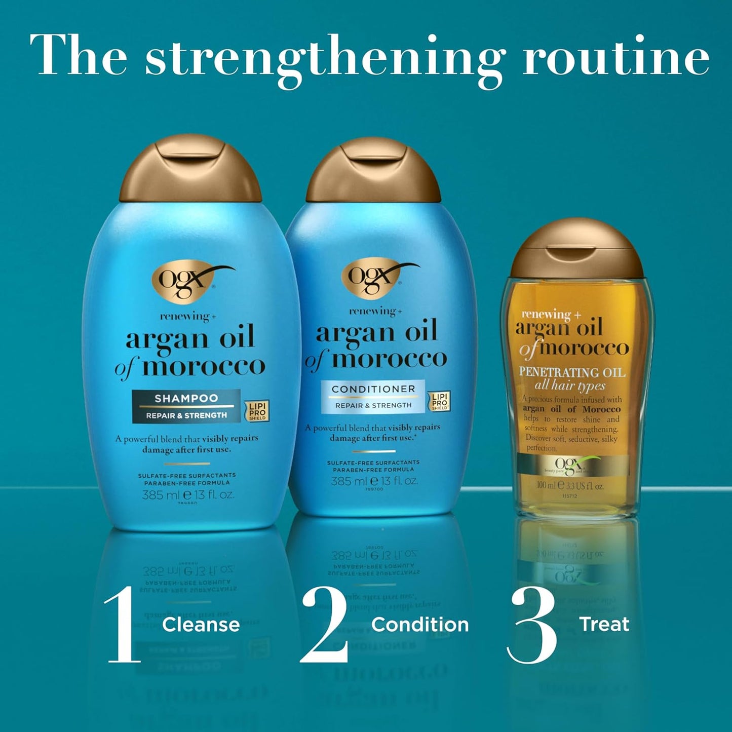 OGX Renewing + Argan Oil of Morocco Conditioner – Premium Argan Oil Blend for Frizz-Free Shine, 13 fl oz