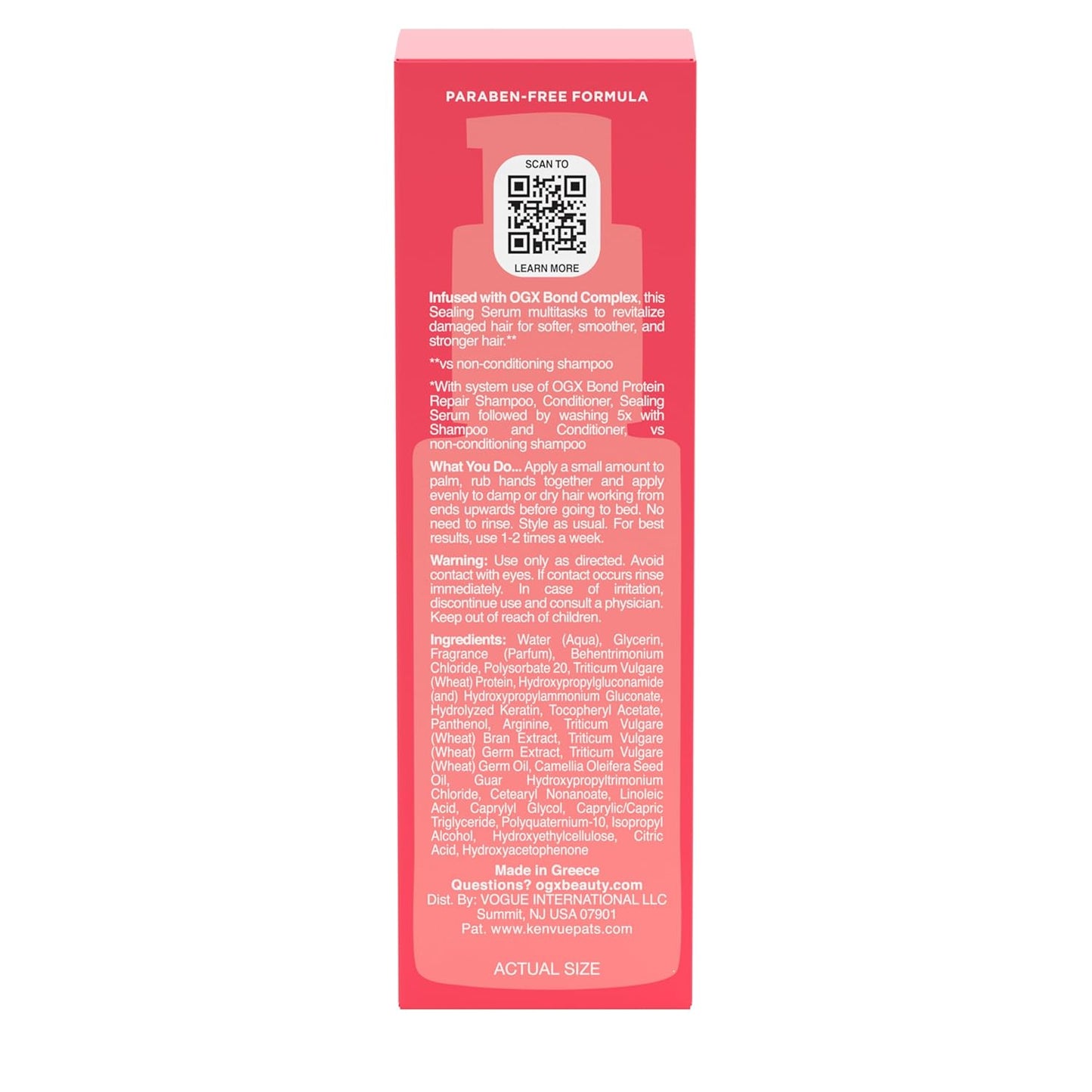 OGX Repair & Protect Bond Serum – One-Step No-Rinse Leave-In for Intentional, Less-Is-More Hair Care