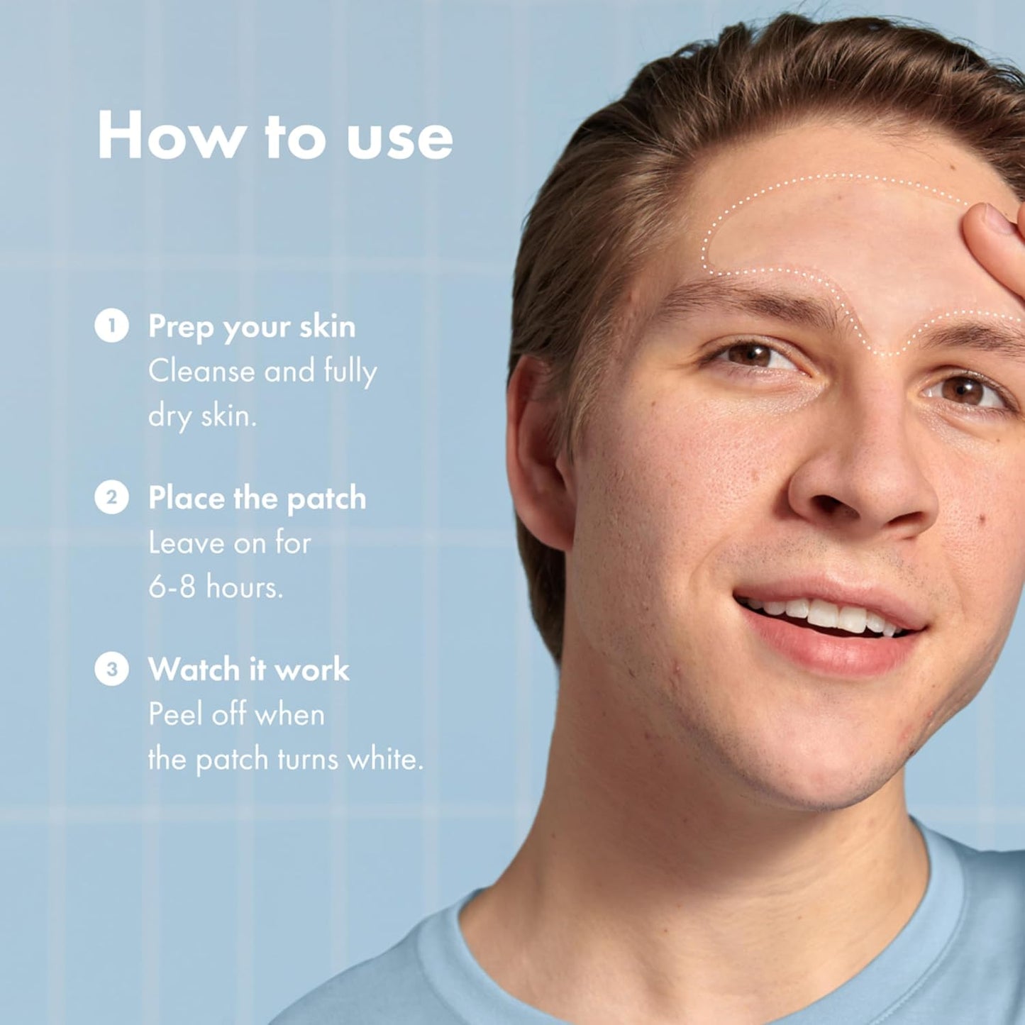 oil-absorbing surface that visibly reduces forehead shine
