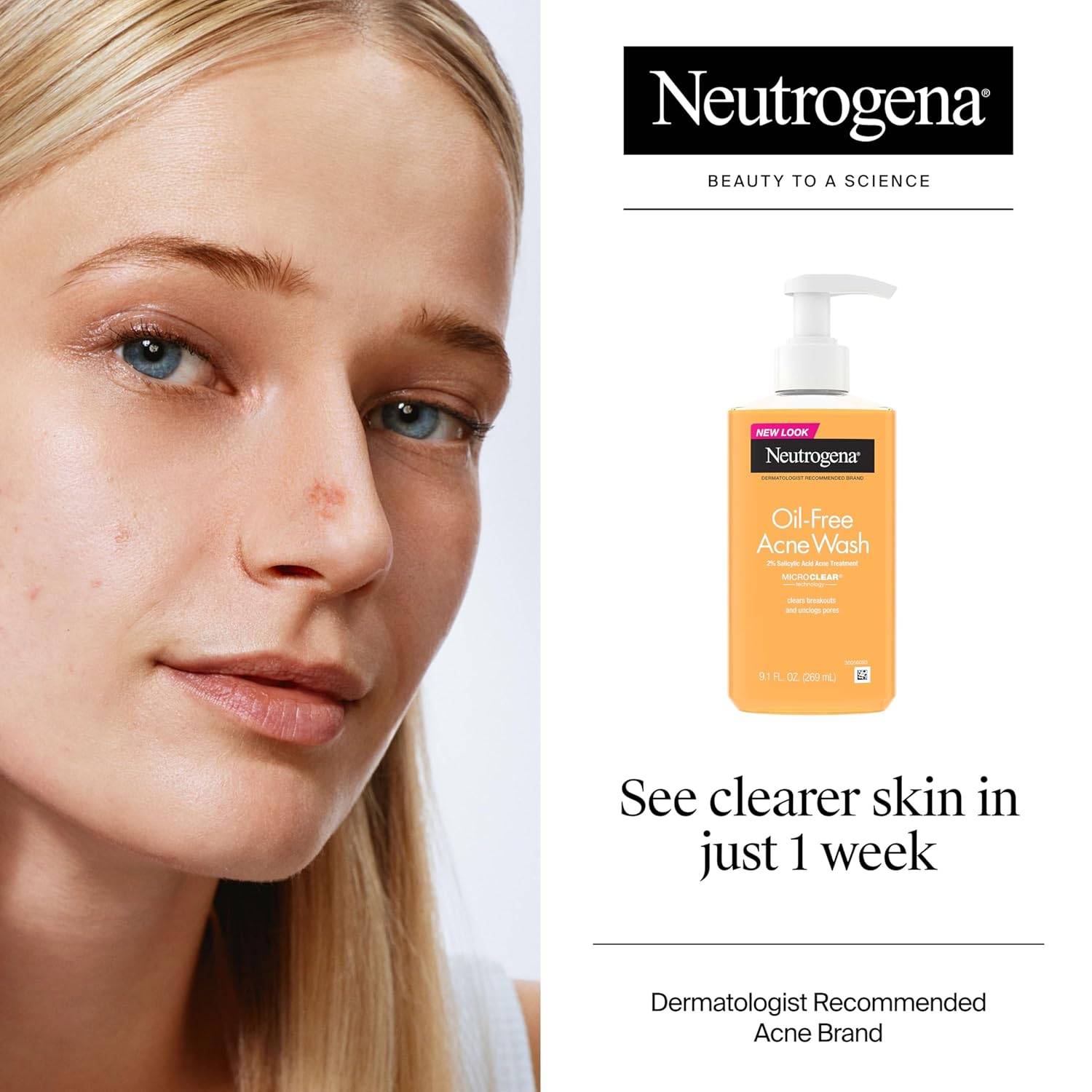 oil-free and non-comedogenic gel formula that rinses clean without residue