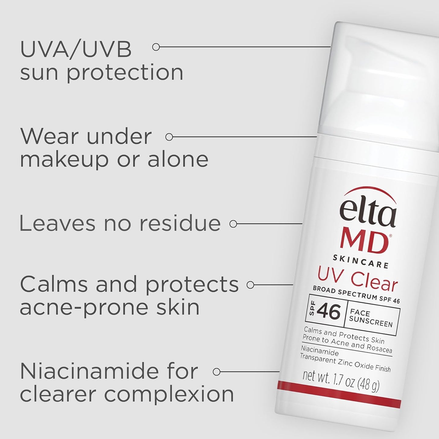 oil-free, non-comedogenic, fragrance-free, and paraben-free formulation