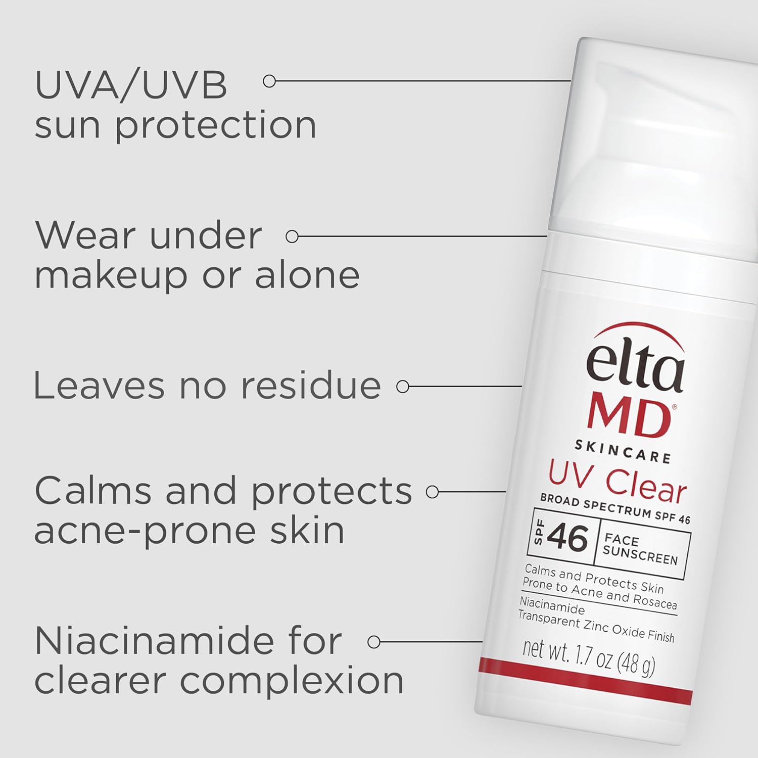 oil-free, non-comedogenic, fragrance-free, and paraben-free formulation