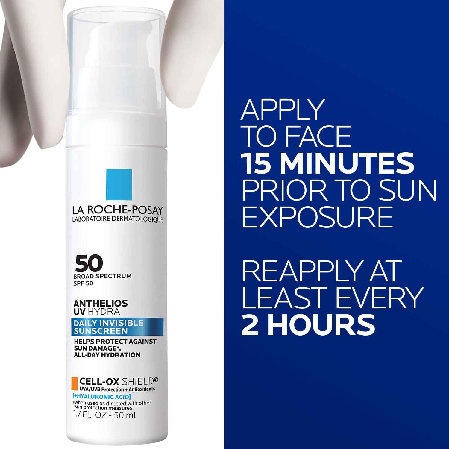 oil-free, non-greasy formula with invisible finish and no white cast