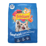 Purina Friskies Dry Cat Food Seafood Sensations - 22 lb. Bag of Salmon, Tuna and Shrimp for Mindful Multi-Cat Feeding Routines