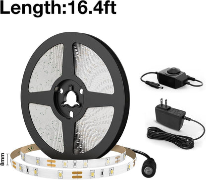 Olafus LED Strip Lights for Home Office Focus, Dimmable Daylight White Task Lighting for Study Desk Areas