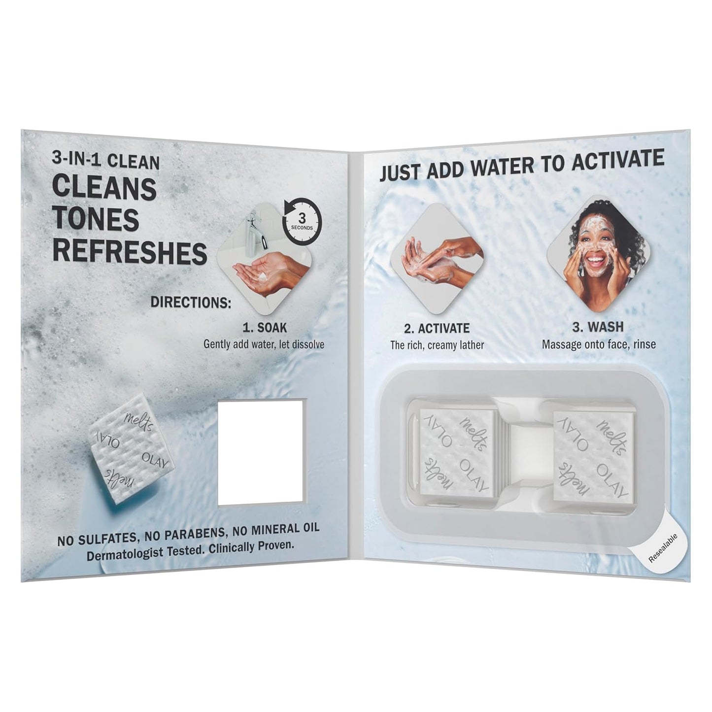Olay Cleansing Melts Vitamin C – 8-Ingredient Cleanser for Intentional Minimalist Skincare Routines, Sensitive Skin