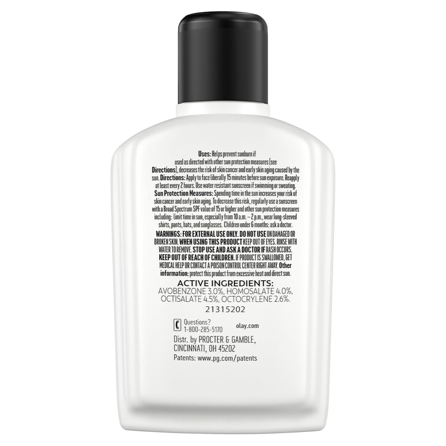 Olay Complete All Day Moisturizer with SPF 15 – Fragrance-Free Sensitive Skin Safe Daily Face Lotion